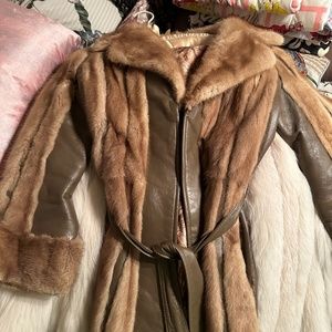 Pastel Mink Fur and Leather